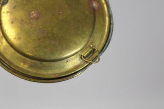 A RARE MINIATURE 19TH C BRASS AND WOOD EMBER CARRIER IN THE FORM OF A BEDWARMER 7