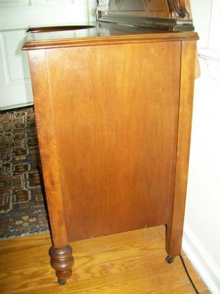 Antique Vintage ' 20s - ' 30s 4 Drawer Wood Vanity Dressing table Desk with mirror 11