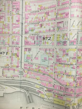 1903 ORANGE COUNTY NY NEWBURGH ACADEMY ST.  LUKE ' S HOSPITAL PLAT ATLAS MAP 3