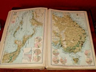 ANTIQUE ATLAS OF THE WORLDS COMMERCE BY JG BARTHOLOMEW 1907 12