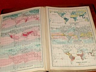 ANTIQUE ATLAS OF THE WORLDS COMMERCE BY JG BARTHOLOMEW 1907 4