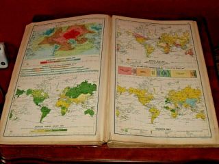 ANTIQUE ATLAS OF THE WORLDS COMMERCE BY JG BARTHOLOMEW 1907 7