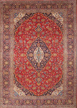 Persian Area Rug Hand - Knotted Traditional Oriental Floral Rug 10 X 14 Deal