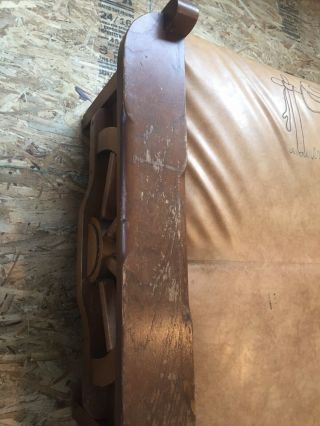 Vintage Wagon Wheel Couch Tan 3