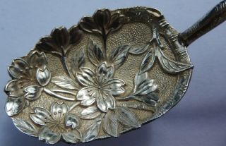 Exquisite Antique Japanese Naturalistic Solid Silver Spoon; Meiji era c1890 6