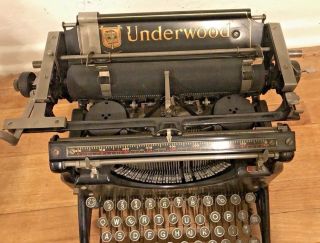 Vintage 1920 ' s Underwood Typewriter,  and RARE 7
