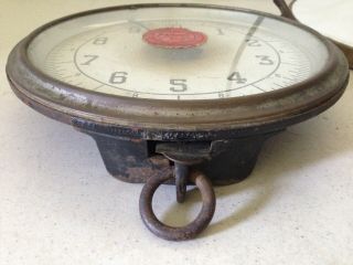 Antique John Chatillon & Sons Country Store Hanging Weight Scale Porcelain Pan 2