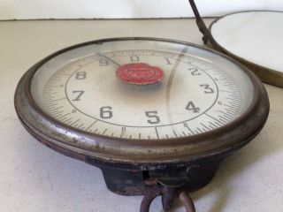 Antique John Chatillon & Sons Country Store Hanging Weight Scale Porcelain Pan 4