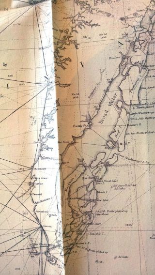 1863 US Coast Survey Chesapeake Bay,  Delaware Bay and the Delmarva Peninsula 10