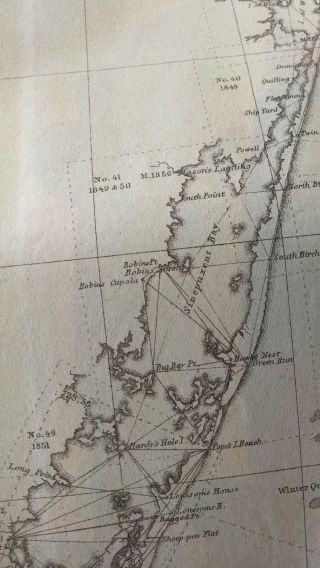 1863 US Coast Survey Chesapeake Bay,  Delaware Bay and the Delmarva Peninsula 6