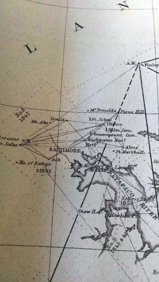 1863 US Coast Survey Chesapeake Bay,  Delaware Bay and the Delmarva Peninsula 9