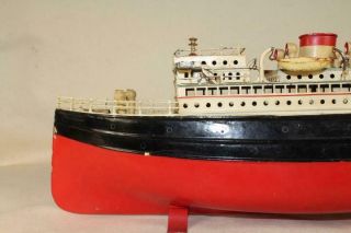 Fleischmann Tin Windup Toy Ocean Liner Clockwork Boat 20 