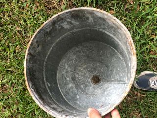 Vintage Large 23 x 11.  5 Galvanized Metal Tractor Funnel Old Farm Rustic Country 6