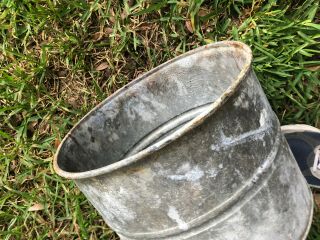 Vintage Large 23 x 11.  5 Galvanized Metal Tractor Funnel Old Farm Rustic Country 8