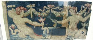 Very Fine 17th Century Flemish Tapestry Whitney Estate Textile Antique Mermaids