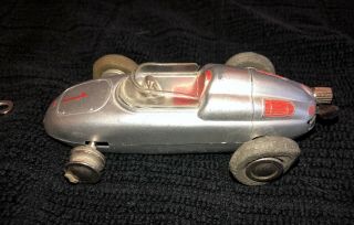 Vintage Schuco Model 1037 Porsche Race car US Zone Germany silver 2