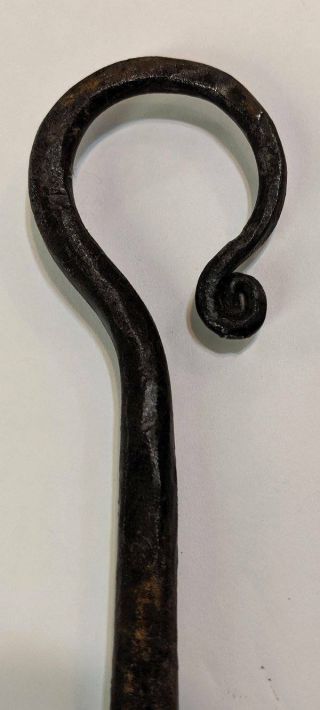Antique Wrought Iron Primitive long Spoon Shoe Horn 3