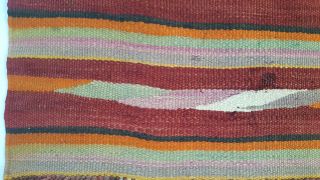 Tunisian berber vintage tribal antique wool kilim rug wool mergoum 6ft 6ft 3