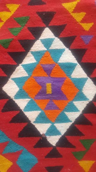 Tunisian berber vintage tribal antique wool kilim rug wool mergoum 7.  8ft x4.  6ft 4