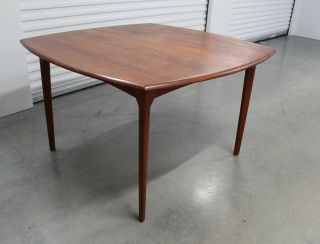 Danish Mid Century Teak Ext.  Dining Table 106 in.  with 2 leaves 6
