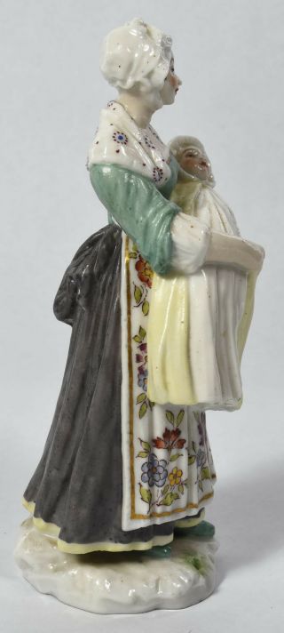Antique German Porcelain Figurine of Mother holding Infant - Meissen Quality 4