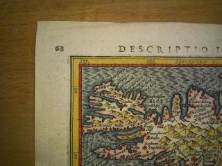 1616 atlas map of Iceland. 3