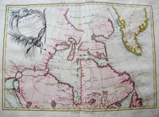 1778 ZANNONI - rare map: AMERICA NORTH,  UNITED STATES,  CANADA GREAT LAKES ONTARIO 2