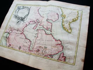 1778 ZANNONI - rare map: AMERICA NORTH,  UNITED STATES,  CANADA GREAT LAKES ONTARIO 6