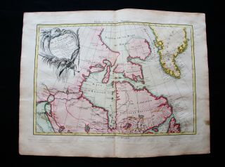 1778 ZANNONI - rare map: AMERICA NORTH,  UNITED STATES,  CANADA GREAT LAKES ONTARIO 7