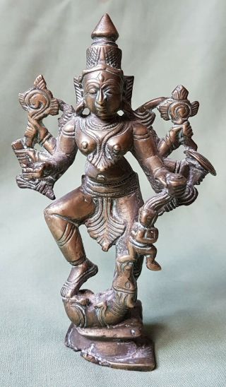 Antique 18th Century Indian Brass Statue Figure,  Nicely Detailed