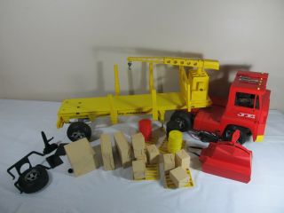 VTG Topper JOHNNY EXPRESS toy Tractor Trailer Semi Truck w/Accessories 12