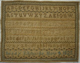 Early 19th Century Alphabet Sampler By Bessy Richards - November 4th 1823