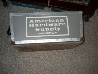Vntg American Hardware Tool Carrier Parts Bin Hamper Advertising Parkesburg Pa