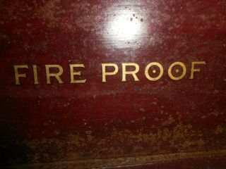 Antique Stagecoach Train Strong Box Safe Bank Vault Wells Fargo Fire Proof 11
