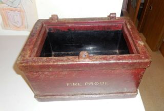 Antique Stagecoach Train Strong Box Safe Bank Vault Wells Fargo Fire Proof 2