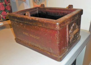 Antique Stagecoach Train Strong Box Safe Bank Vault Wells Fargo Fire Proof 3