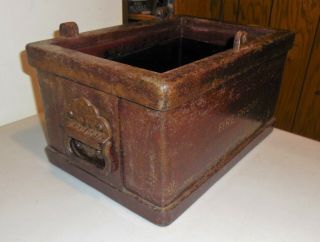 Antique Stagecoach Train Strong Box Safe Bank Vault Wells Fargo Fire Proof 4