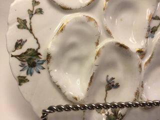 Antique Haviland Oyster Plate 5 Wells 6