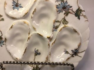 Antique Haviland Oyster Plate 5 Wells 8