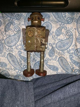1949 Orginal Atomic Robot Man Tin Windup From Japan