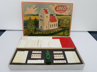 LEGO DENMARK RARE CLASSIC VINTAGE OLD BOX 1309 CHURCH 50 ' S 60 ' S 1:87 SYSTEM 9