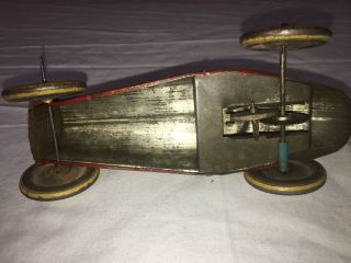 Pre War Japanese Racing Car - Flywheel Driven Tin Vintage Car - PRICE CUT 7