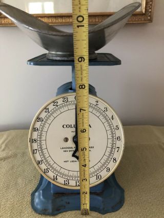 Antique Landers,  Frary & Clark Columbia Food Scale 0 - 24 pounds Blue 11