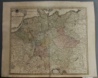 Germany & Central Europe 1789 Homann Heirs & GÜssefeld Antique Engraved Map