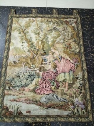 Antique 19c Aubusson French Tapestry Size 41 " X31cm104x78