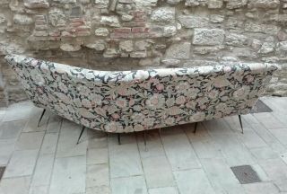 Mid century Gigi Radice Gio Ponti Pair Lounge chairs & Curved Sofa Italy 50s 8