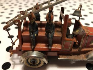1920`S ORIG PENNY TOY GERMAN TIN LITHO W/U 4” FIRE ENGINE Toy 6