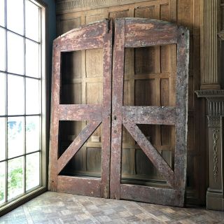 Large Antique Barn Doors,  Wooden Sliding Barn Doors,  Rustic Wood Gates
