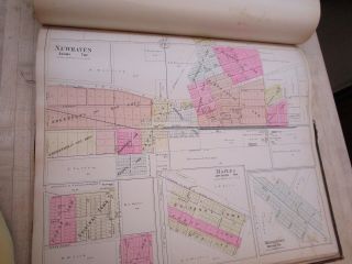 Vintage 1898 Allen County INDIANA Atlas Map Old Antique Ogle,  Map 11