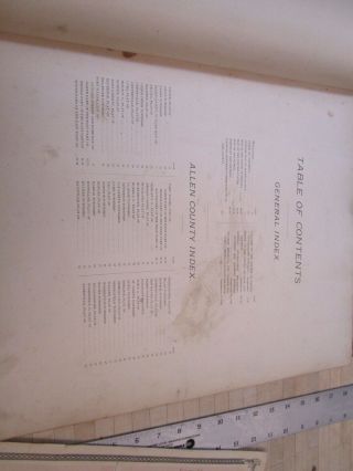 Vintage 1898 Allen County INDIANA Atlas Map Old Antique Ogle,  Map 3